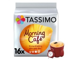 Kavos kapsulės „Tassimo Morning Cafe“ (suderinamos su „Bosch Tassimo“ kapsuliniais kavos aparatais), 16 vnt.