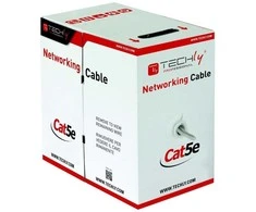 Techly Pro Instaliavimo kabelis TechlyPro Cat5e UTP 4x2 solid CCA 305m Pilkas