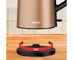 TEFAL | Virdulys | KI583C10 | Elektrinis | 2000 W | 1,5 l | Nerūdijantis plienas | 360° sukamasis pagrindas | Auksas