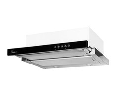 Gartraukis Stalčius AKPO WK-7 LIGHT GLASS 50 INOX JUODA (265,5 m3/h, 500mm, inox spalva)