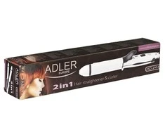 Adler | Hair straightener 2 in 1 | AD 2104 | Garantija 24 mėn. | Ceramic heating system | 50 W | Baltas
