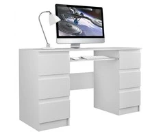 Top E Shop Kompiuterio Stalas - Topeshop KUBA BIEL MAT, Balta