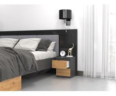 Top E Shop Naktinis Staliukas - Malwa M2 2 Dėžutės Antracito Ąžuolas