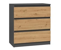 Top E Shop Komoda - Topeshop M3 Antracitas/Amatininkas