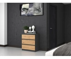 Top E Shop Komoda - Topeshop M3 Antracitas/Amatininkas