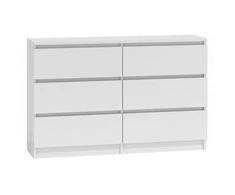 Top E Shop Komoda - Topeshop M6 120 BIEL Balta 2x3
