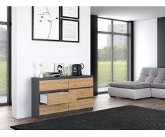 Top E Shop Komoda - Topeshop M6 140, Balta