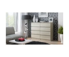 Top E Shop Komoda - Topeshop M8 Sonoma 3 Stalčių, Balta