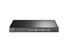 Šakotuvas TP-LINK | 24 prievadų gigabito ir 4 prievadų 10GE SFP+ L2+ valdomas komutatorius su 24 prievadų PoE+ | TL-SG3428XMP JetStream | Valdomas L2+ | Montuojamas į lentyną