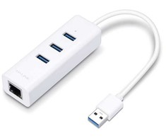 TP-Link UE330 nešiojamojo kompiuterio doko stotis / prievadų replikatorius Laidinis USB 3.2 Gen 1 (3.1 Gen 1) Type-A Balta