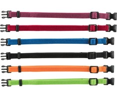 Trixie Junior Antkaklių kompl., M–L 22–35 cm/10 mm, 6 vnt. juodas, raudonas, mėlynas (pak. 6)