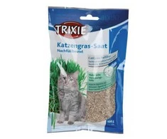 TRIXIE Žolė katėms, dubenėlyje apie 100 g (Miežiai)