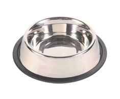 Trixie Dubenėlis metalinis 0.45l 14cm su guma
