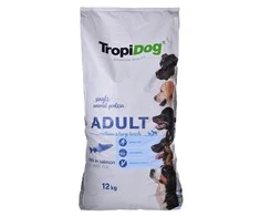 TROPIDOG Premium Adult Medium &amp; Large lašiša su ryžiais - sausas šunų maistas - 12 kg