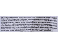 TROVET Hypoallergenic Treat PHT su triušiu - Šunims 250g