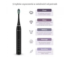 TrueLife SonicBrush Clean30 Juodas Adult Oscillating dantų šepetėlis