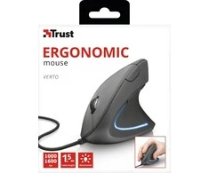 *Kompiuterio pelė Trust USB Verto, ergonomiška, juodos spalvos
