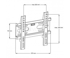 Laikiklis ART RAMT AR-44 Holder AR-44 14-42 for LCD/LED 35KG no adjustment 2.5cm distance from wall