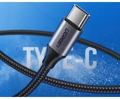 Nikeliu dengtas USB-C kabelis QC3.0 UGREEN 0.25m