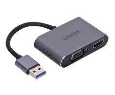 UNITEK V1304A adapteris USB-A- HDMI VGA FULL HD