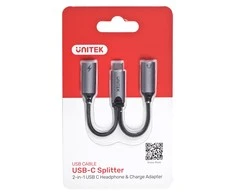 UNITEK ADAPTERIS USB-C - 2X USB-C, 18W, AU