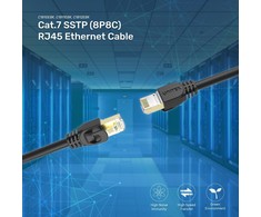 UNITEK Kat. 7 SSTP 8P8C RJ45 eterneto kabelis – 3m C1811EBK