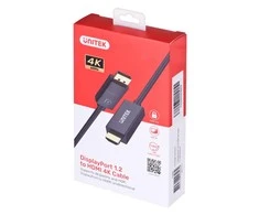UNITEK V1608A KABELIO ADAPTERIS DisplayPort 1.2 – HDMI 2.0 4K 60HZ 1.8m