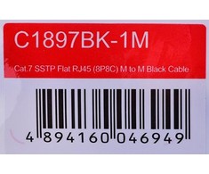 UNITEK C1897BK-1M eterneto kabelis FLAT CAT 7 UTP Ethernet 1m