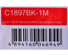 UNITEK C1897BK-1M eterneto kabelis FLAT CAT 7 UTP Ethernet 1m