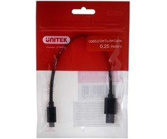 UNITEK CABLE USB-A – USB-C 3.1. 0,25 m Y-C490BK