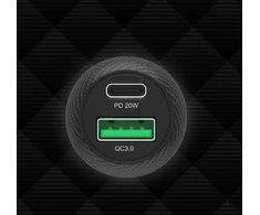 Automobilinis Įkroviklis - Unitek P1400A 38W USB-A USB-C QC 3.0