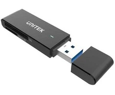 UNITEK Y-9327A kortelių skaitytuvas USB 3.2 Gen 1 (3.1 Gen 1) Type-A Juodas