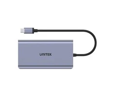 UNITEK D1019B HUB 8IN1 USB-C 3.1 maitinimo tiekimas 100 W