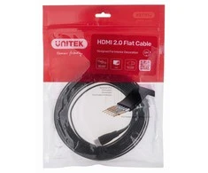 UNITEK 2.0 4K60HZ FLAT 5M C11063BK-5M - Kabelis - Digital/Ekranas/Video HDMI cable 5 m HDMI Type A (Standard) Juodas