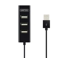 UNITEK Y-2140 juodas Unitek Hub 4x USB 2.0. mini, juodas, Y-2140