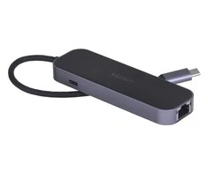 UNITEK D1084A šakotuvas USB-C 3x USB-A 3.1 HDMI 4K PD 100W