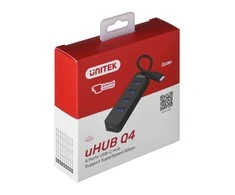 UNITEK HUB USB-C 4XUSB-A 3.1, ACTIVE, 10 W, H1117B