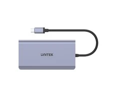 UNITEK D1056A šakotuvas USB-C 2x USB 3.1 HDMI DP RJ45 SD skaitytuvas
