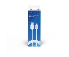USB Kabelis - SAVIO CL-167 3m USB 2.0 USB A - Micro USB Baltas