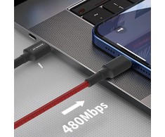 USB kabelis Somostel USB- C - Žaibas 1 m raudona (28861)
