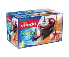 Vileda Easy Wring &amp; Clean Turbo Grindų plovimo šluota su besisukančiu gręžtuvu | Teleskopinė rankena 85 – 123 cm