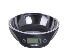 Adler Mesko | Virtuvinės svarstyklės with a bowl | MS 3164 | Maximum weight (capacity) 5kg | Graduation 1 g | Ekranas type LCD | Juodas