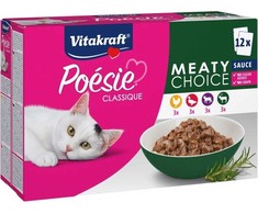 VITAKRAFT Poésie Classique Mėsiškas pasirinkimas - šlapias kačių maistas - 12 x 85g