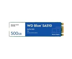 WD Mėlyna SA510 SSD 500GB M.2 2280 SATA III 6Gb/s vidinis, vienos pakuotės, maitinamas „SANDISK“