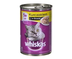 Drėgnas Kačių Maistas - Whiskas Vištiena Padaže 400g