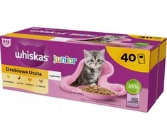 Drėgnas Kačių Maistas - WHISKAS Junior Paukštiena Želė 40 x 85g