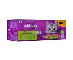 Drėgnas Kačių Maistas - Whiskas Mišrių Mėgstamiausių Su Želė 40x85 g