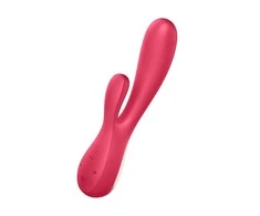 SATISFYER_Mono Flex Vibratorius klitorio ir G taško stimuliatorius raudonas