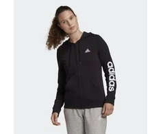 Džemperis moterims Adidas Essentials Linear Ful Zipp Hoodie W GL0791, juodas