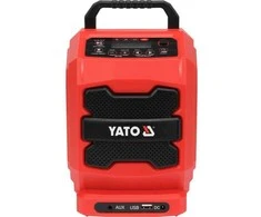 Yato Toya Sa Poland Statybinis radijas – 18 V akumuliatorius + 230 V, FM/AM/Bluetooth/AUX (YT-82940)